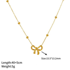 Beaded Bow Necklace