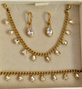 Luster Drop Set ( Necklace + Bracelet + Earrings)