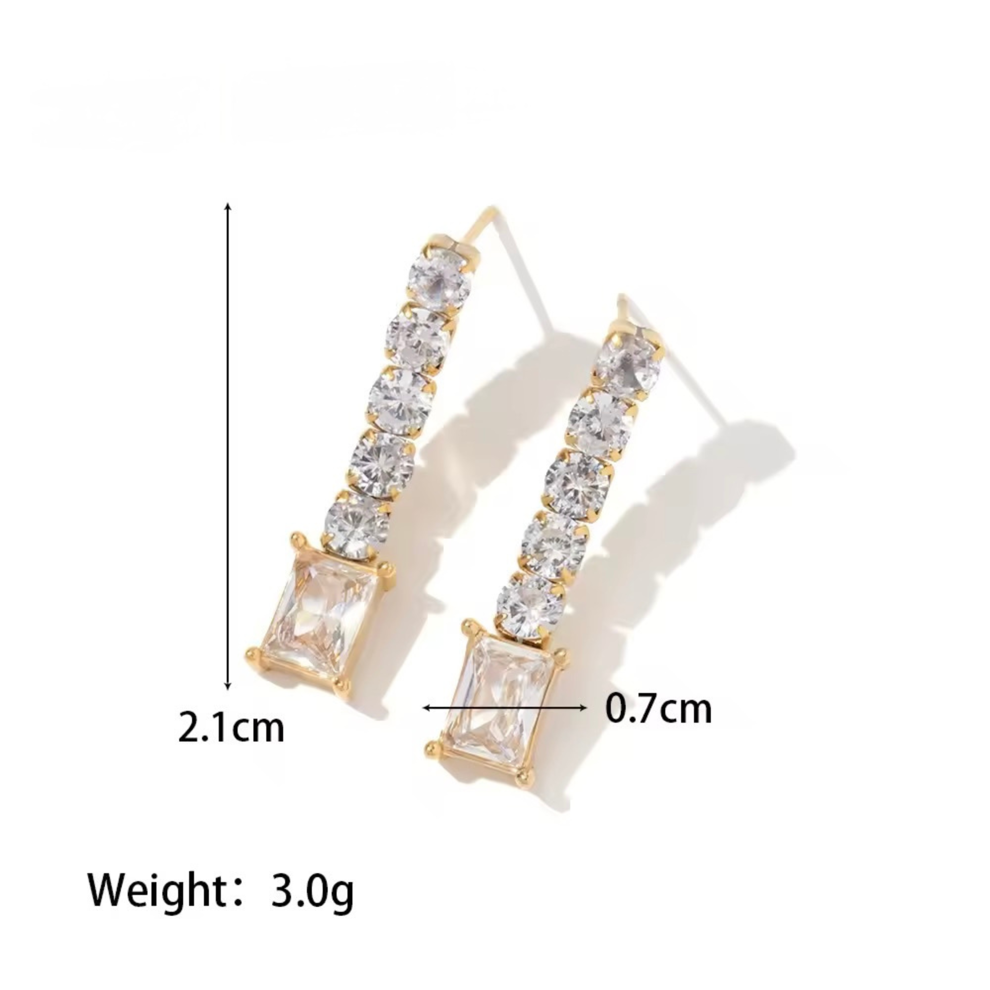 Eleanor Crystal Earrings  on