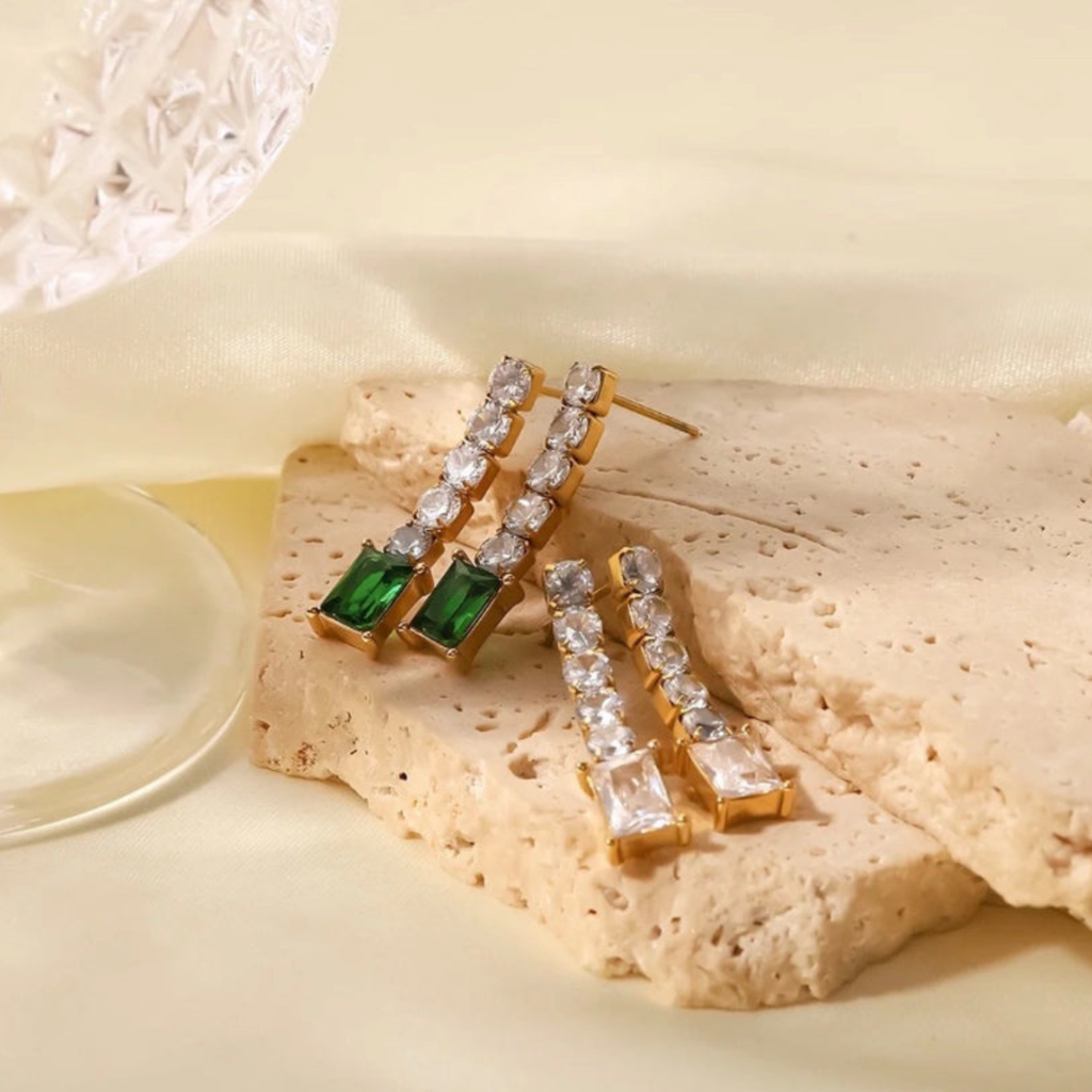 Eleanor Crystal Earrings  on