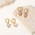 Zara Zircon Heart Huggies
