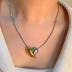 Kaizo Half & Half Heart Necklace