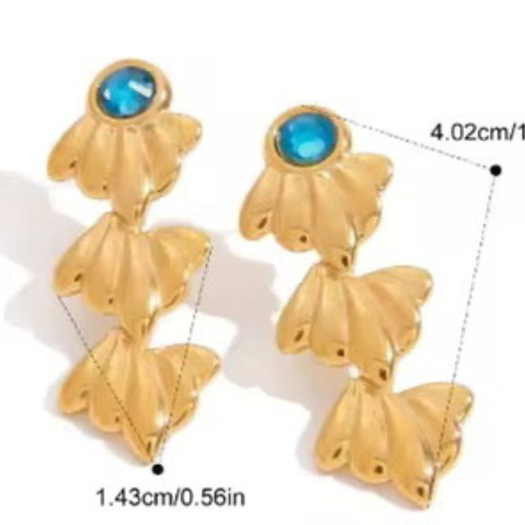 Blue Mist Drop Earrings