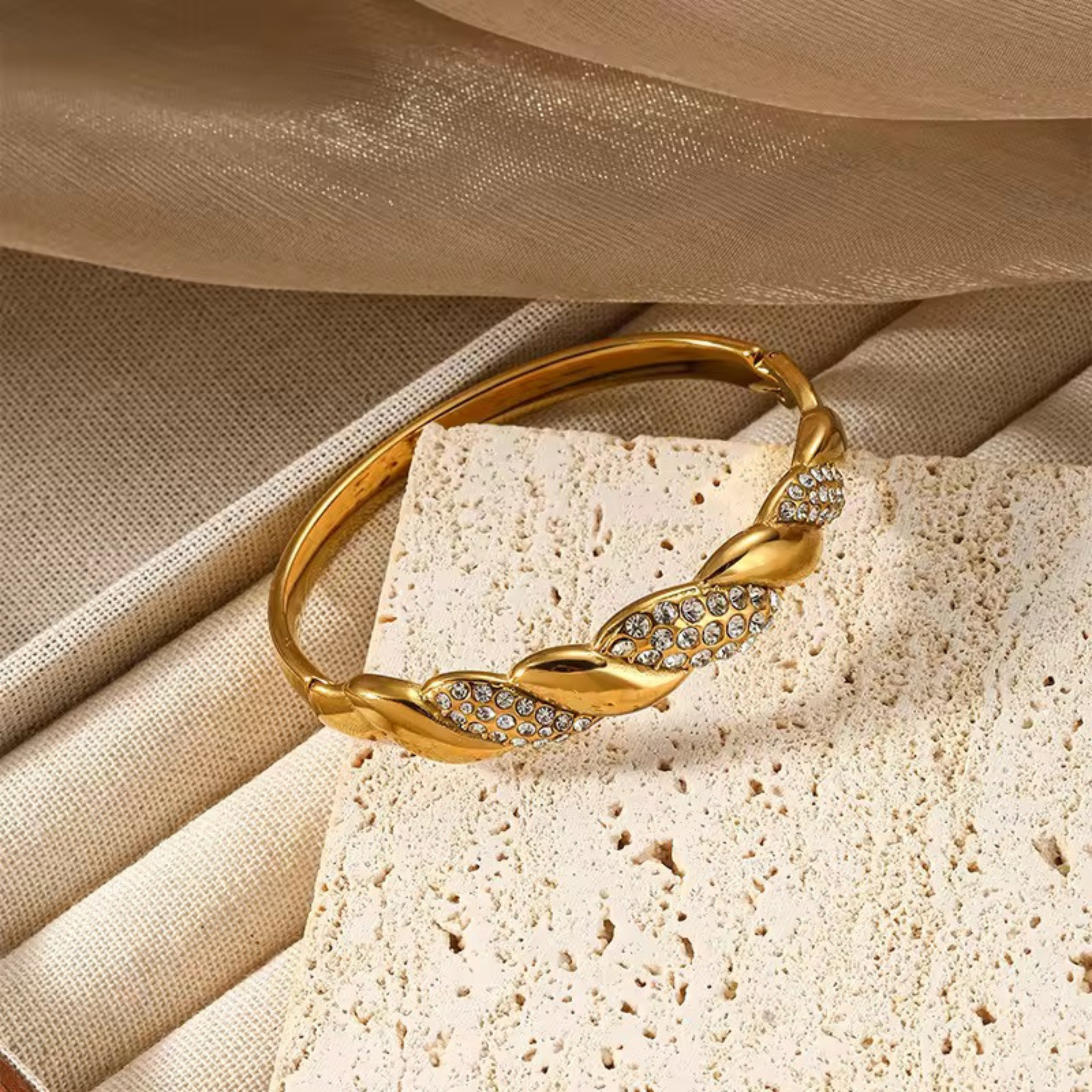 Twisted Crystal Bangle