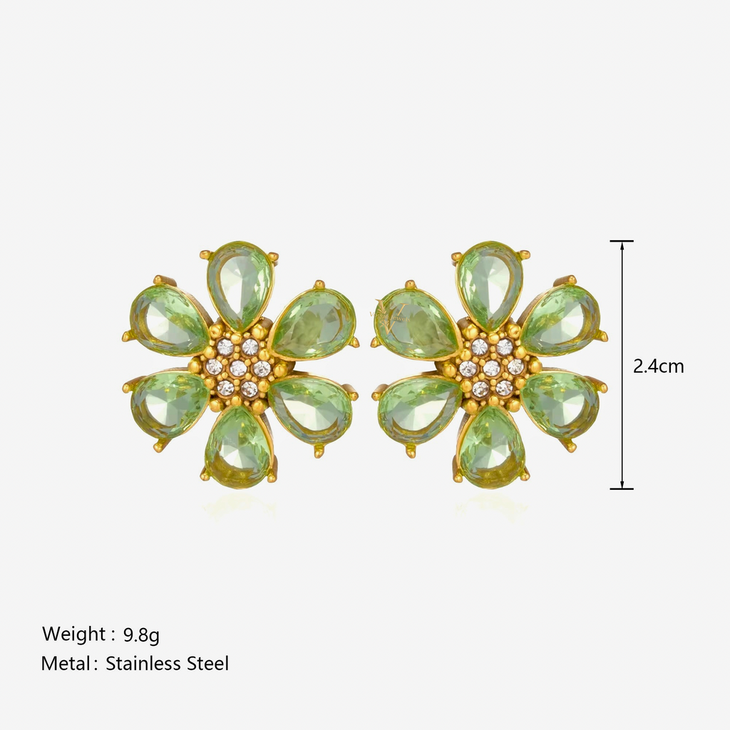 Emerald Bloom Earrings