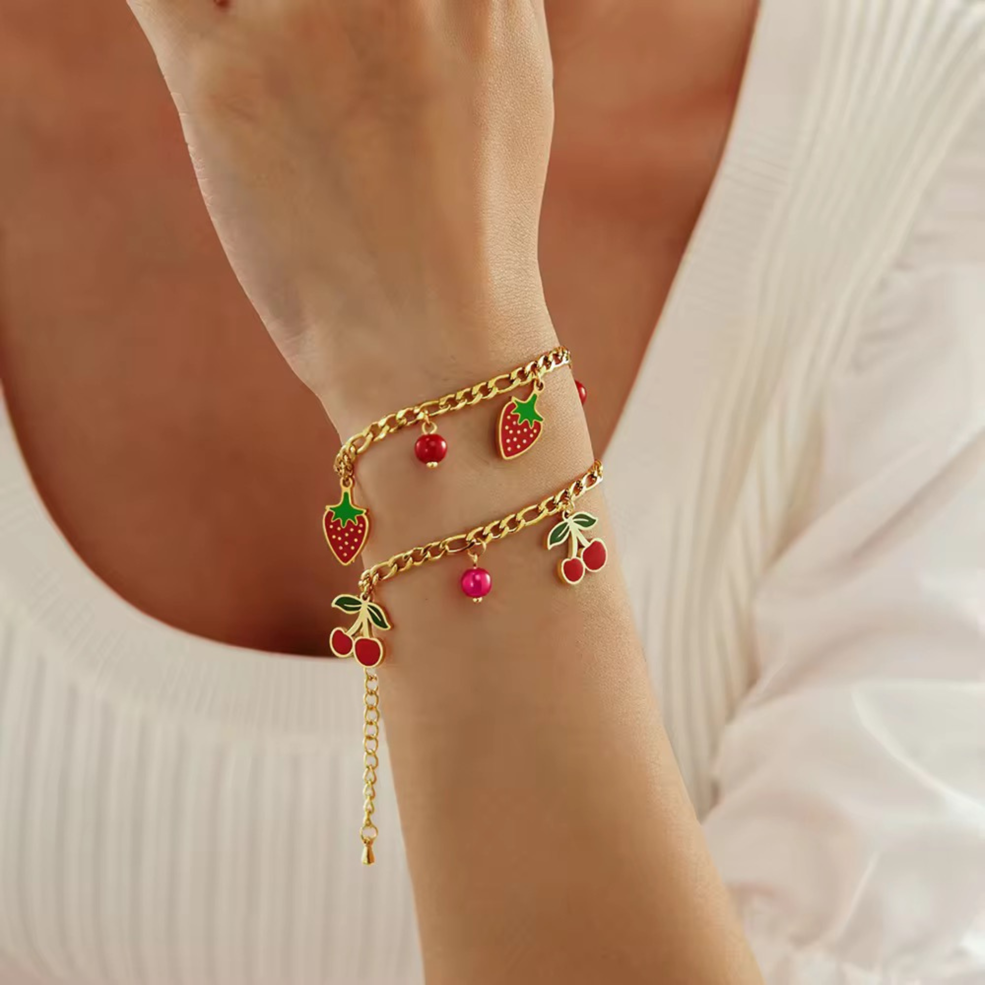 Strawberry Charm Bracelet