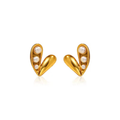 Pearly Heart Earrings