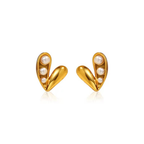 Pearly Heart Earrings