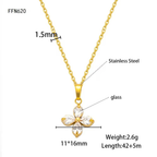 Four Petal Flower Necklace