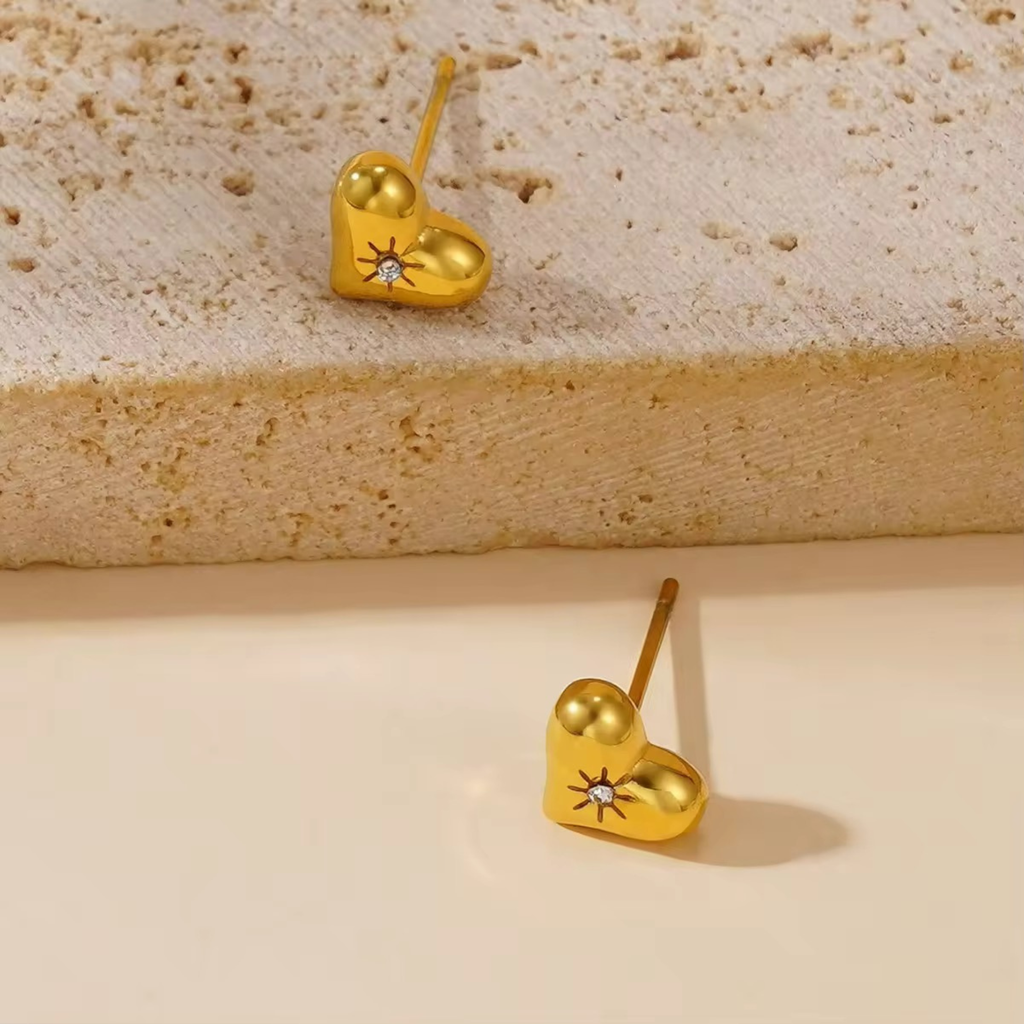 Tiniest Heart Studs