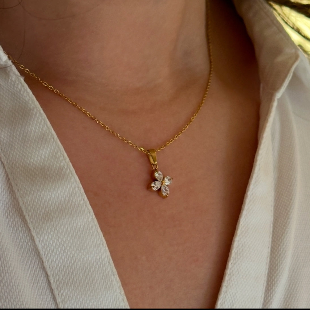 Four Petal Flower Necklace