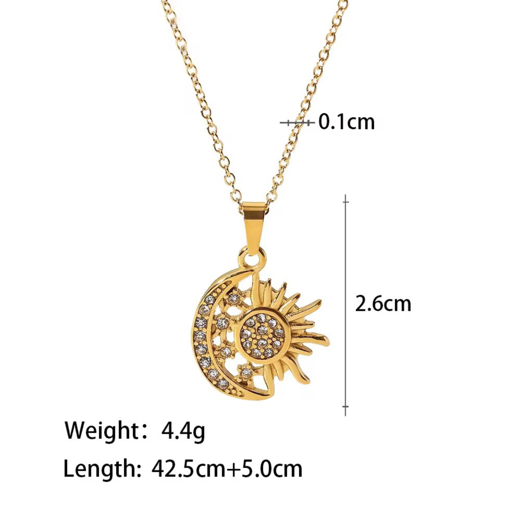 Celestial Sun & Moon Necklace