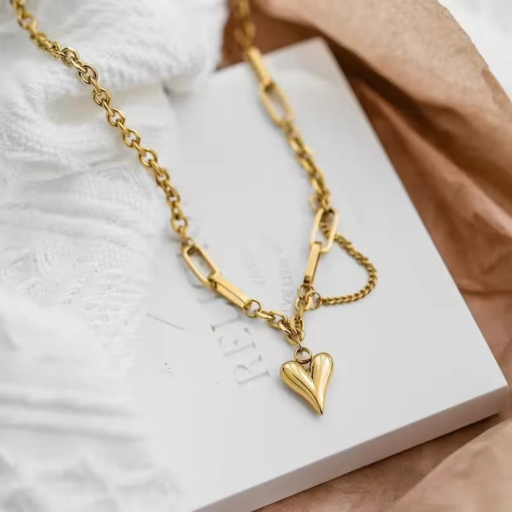 Golden Heartbeat Necklace