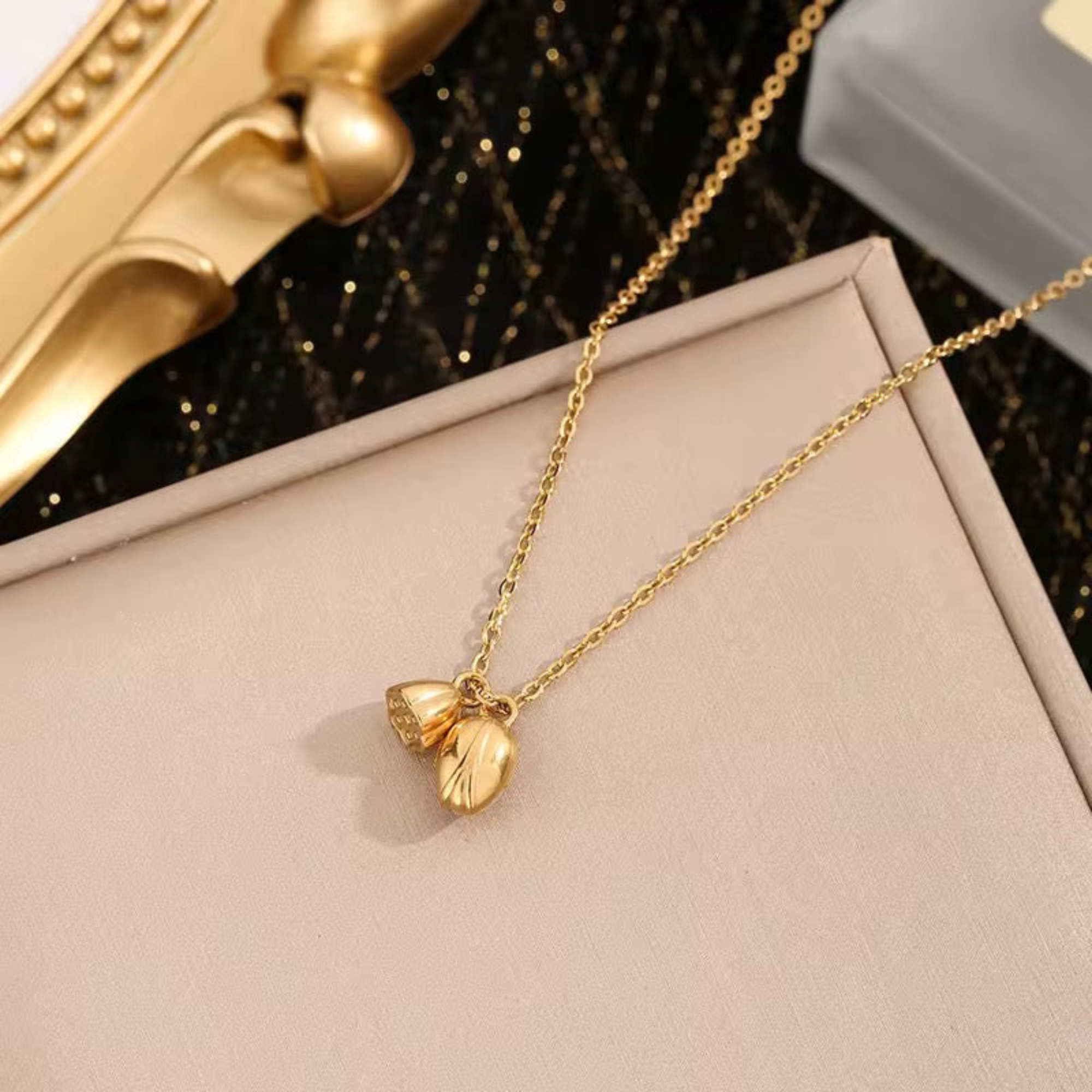 Golden Bloom Duo Necklace