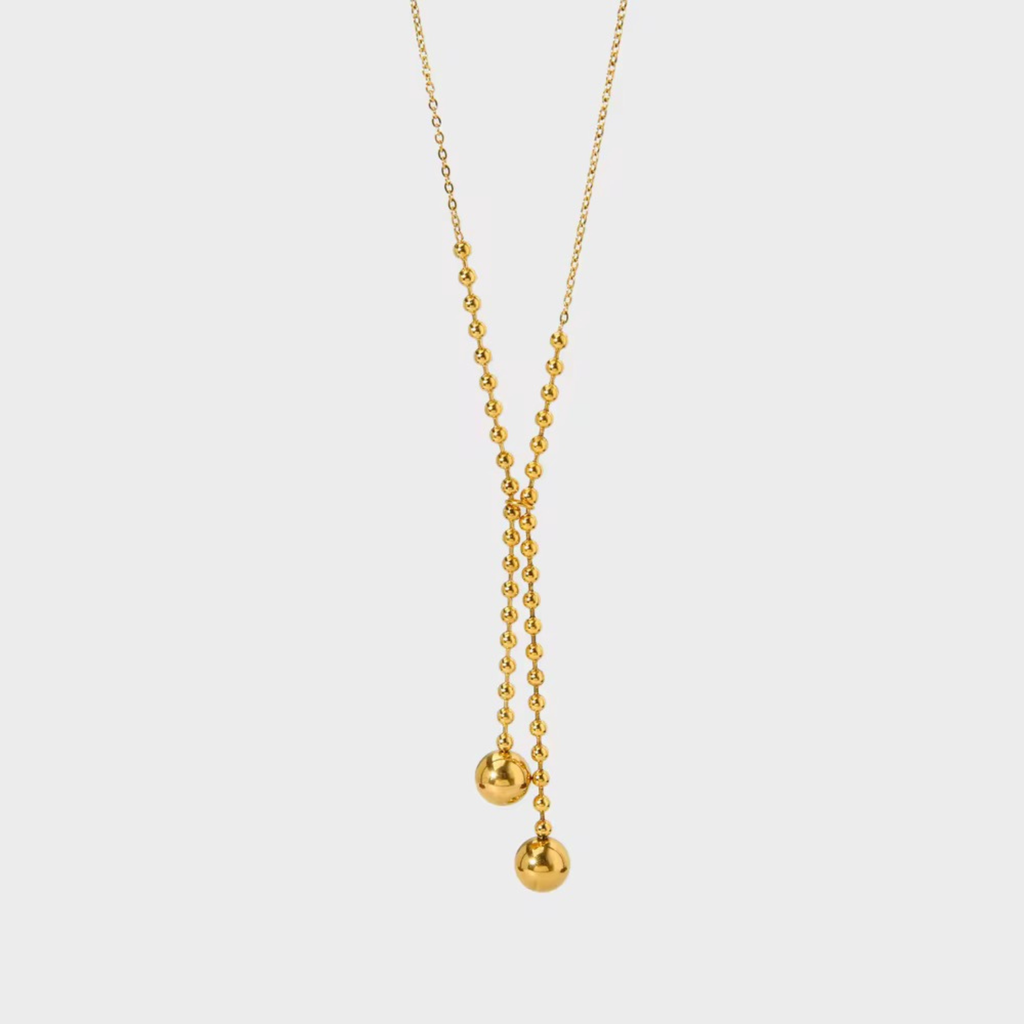 Dual Drop Ball Necklace