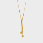 Dual Drop Ball Necklace
