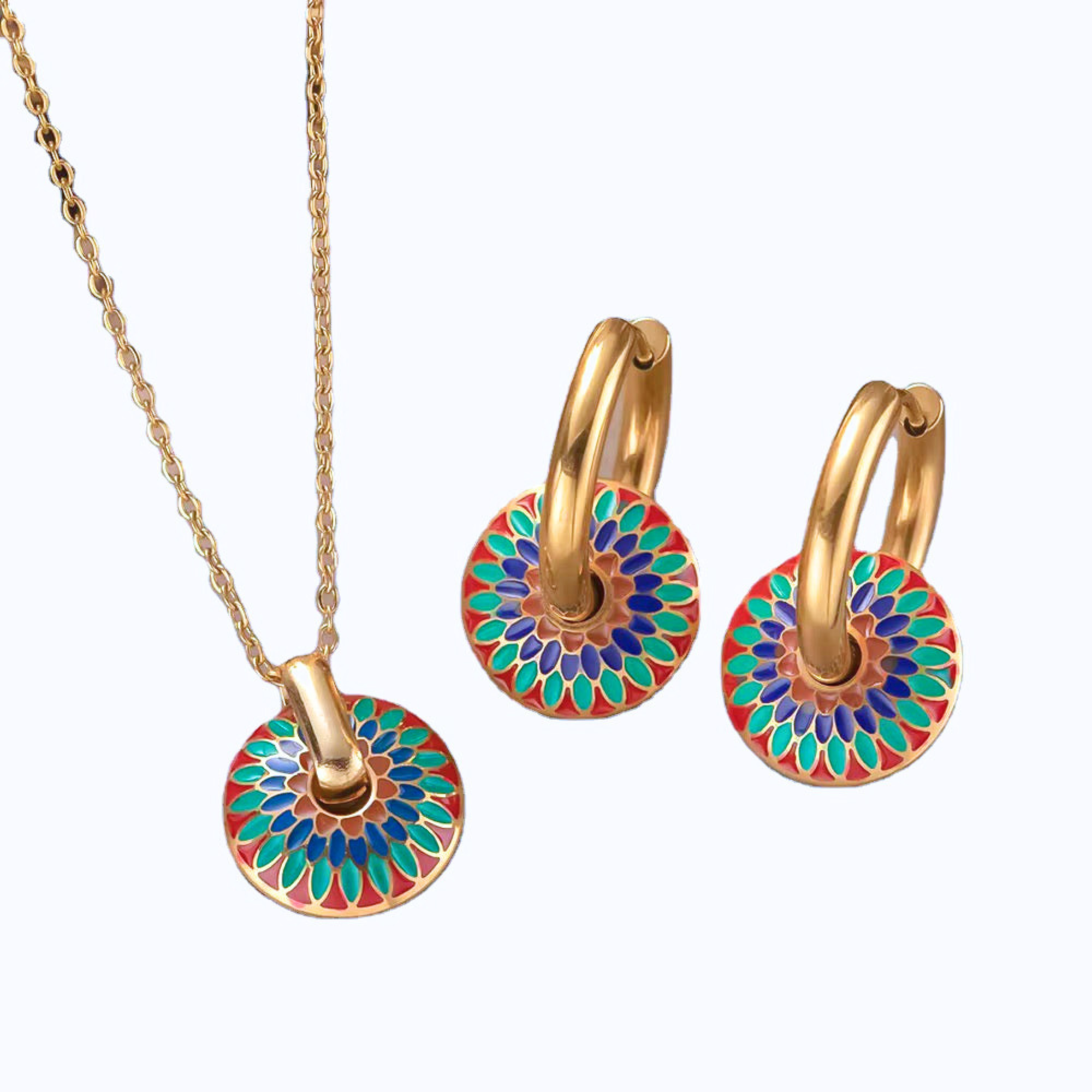 Prismora Set ( Necklace and Earrings)