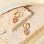 Zara Zircon Heart Huggies