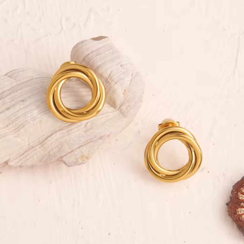 Spindle Gold Earrings