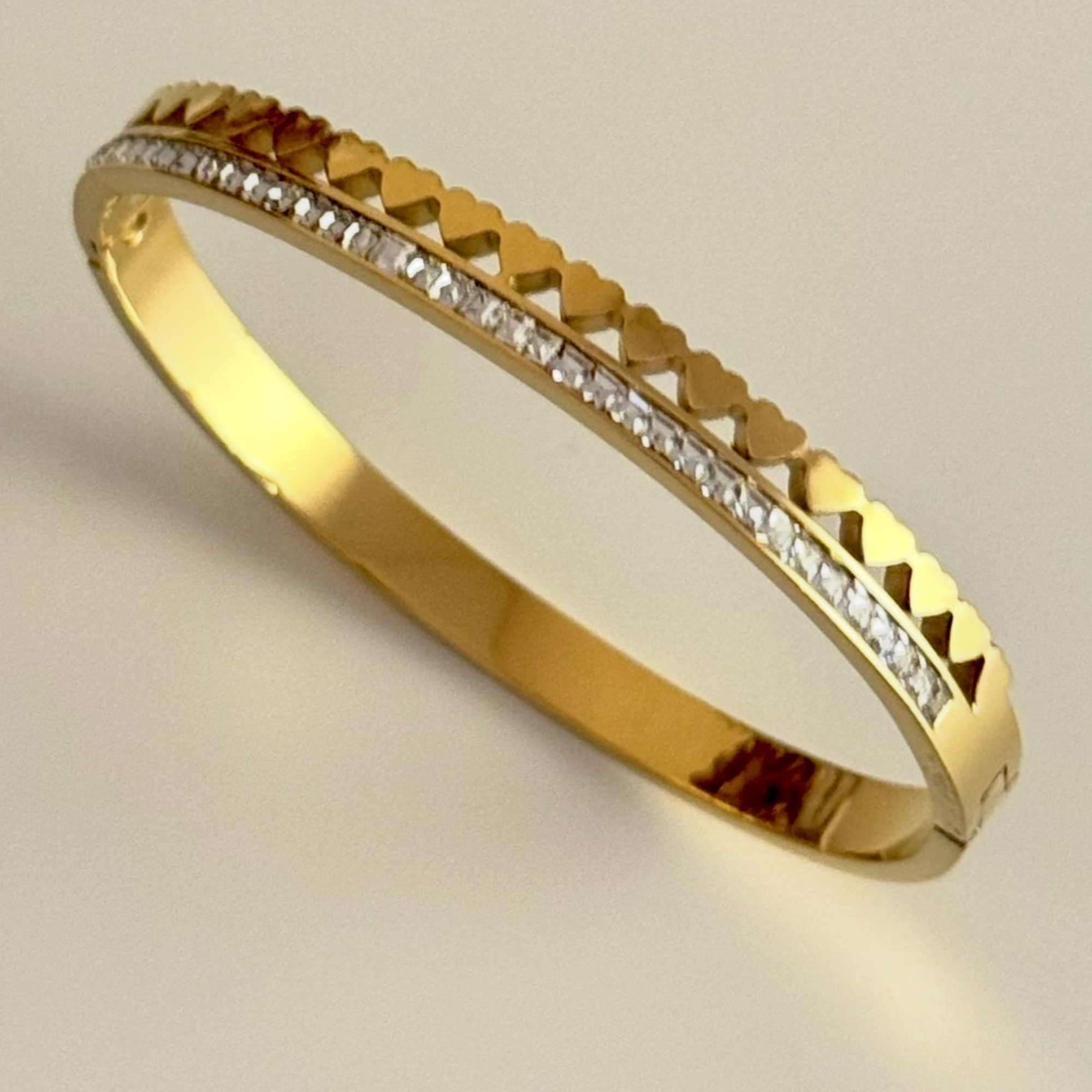 Golden Heartbeat Bangle
