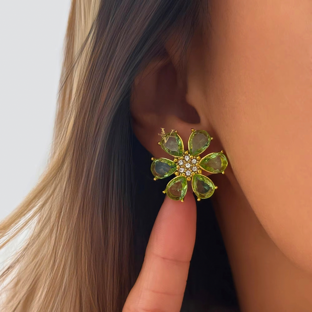Emerald Bloom Earrings