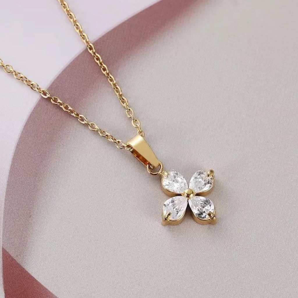 Four Petal Flower Necklace