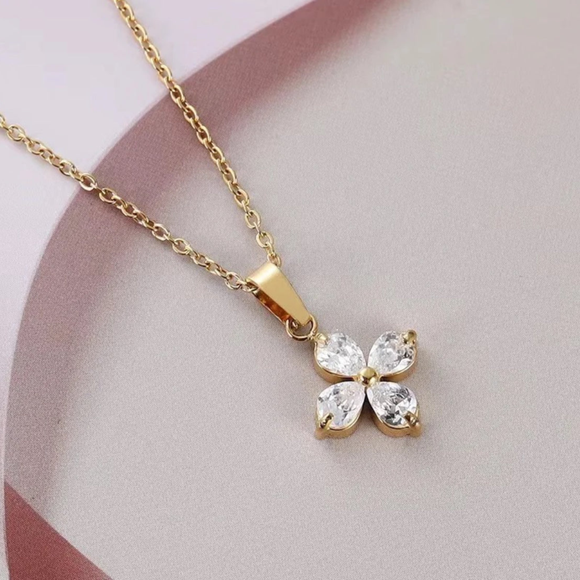 Four Petal Flower Necklace