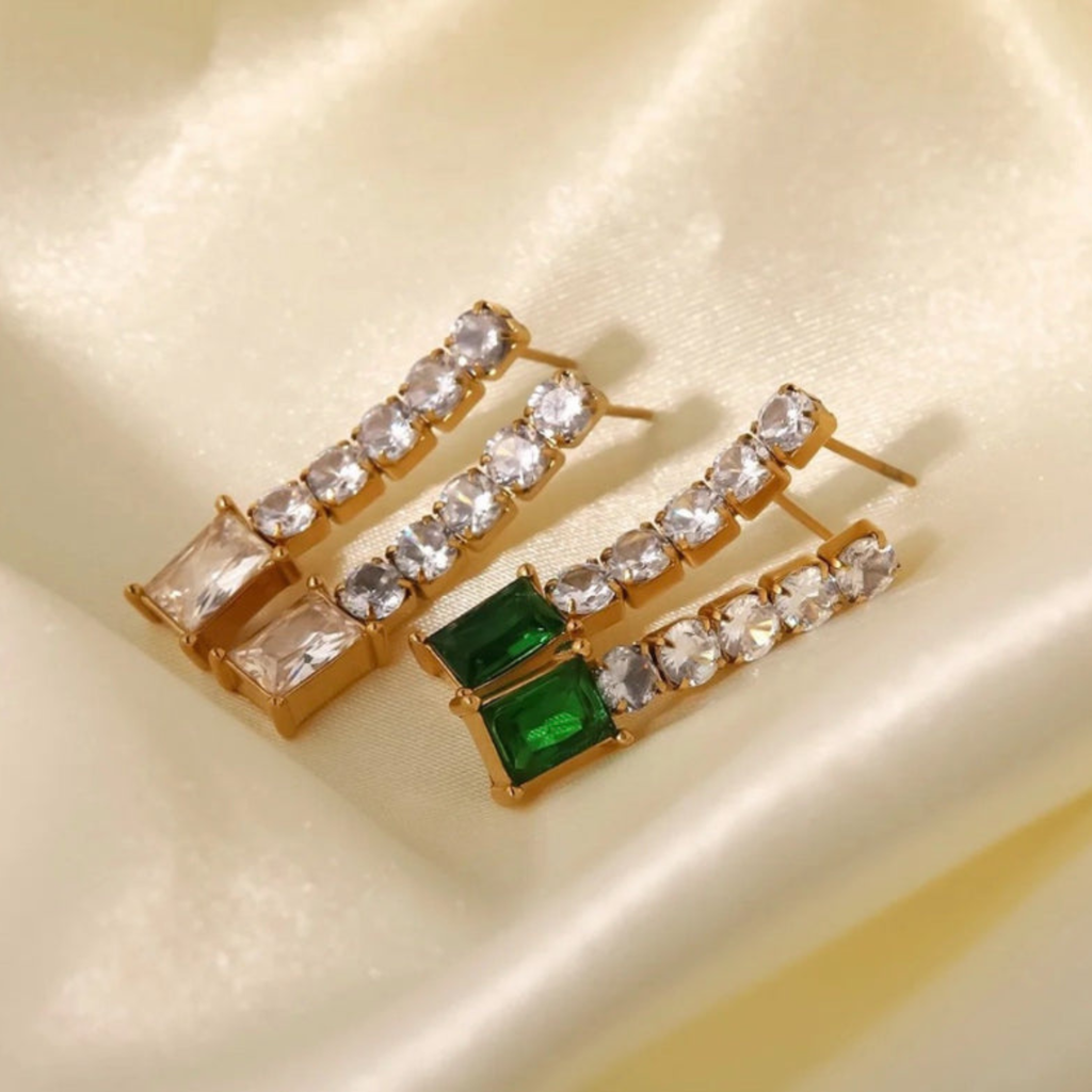 Eleanor Crystal Earrings  on
