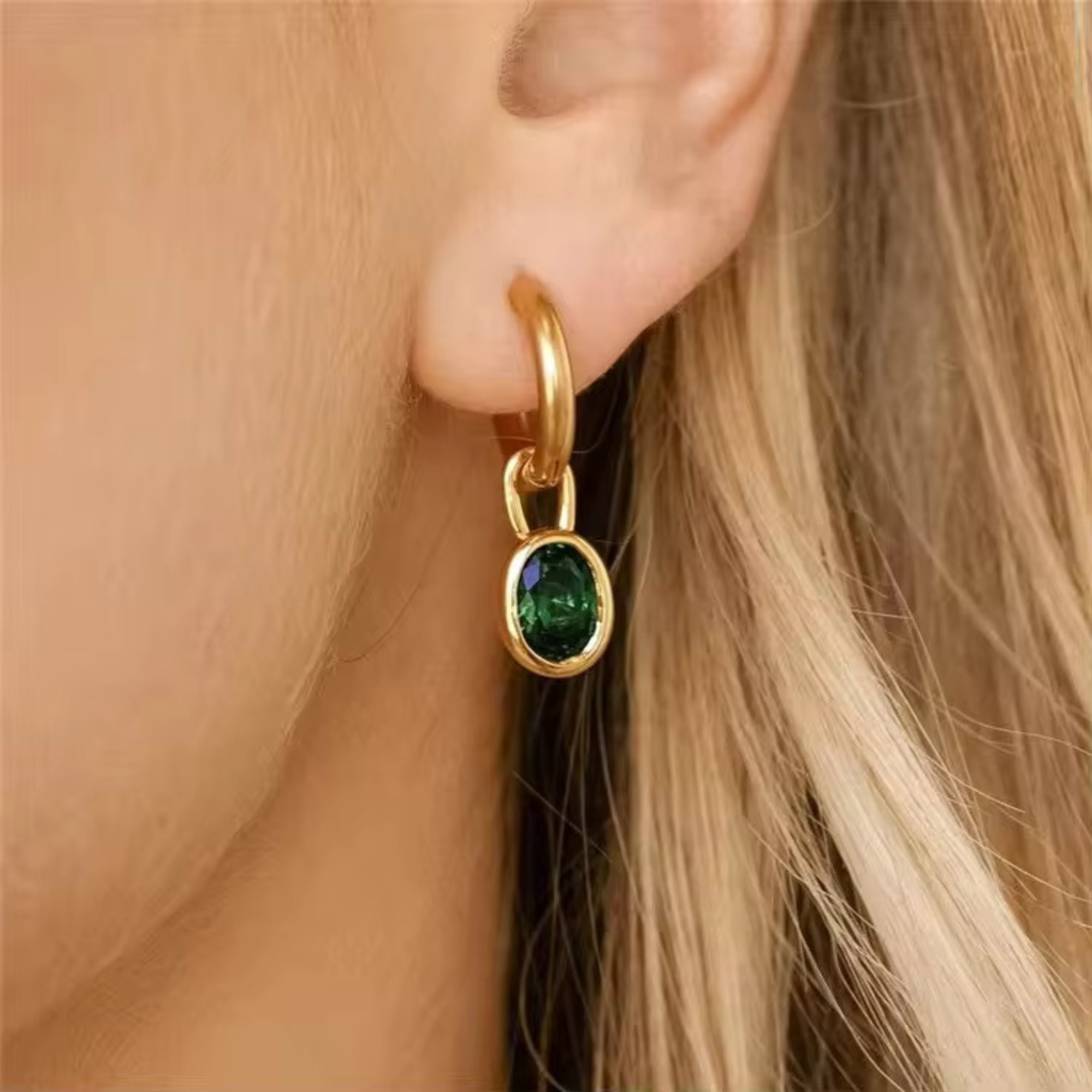 Elia Zircon Drop Hoops