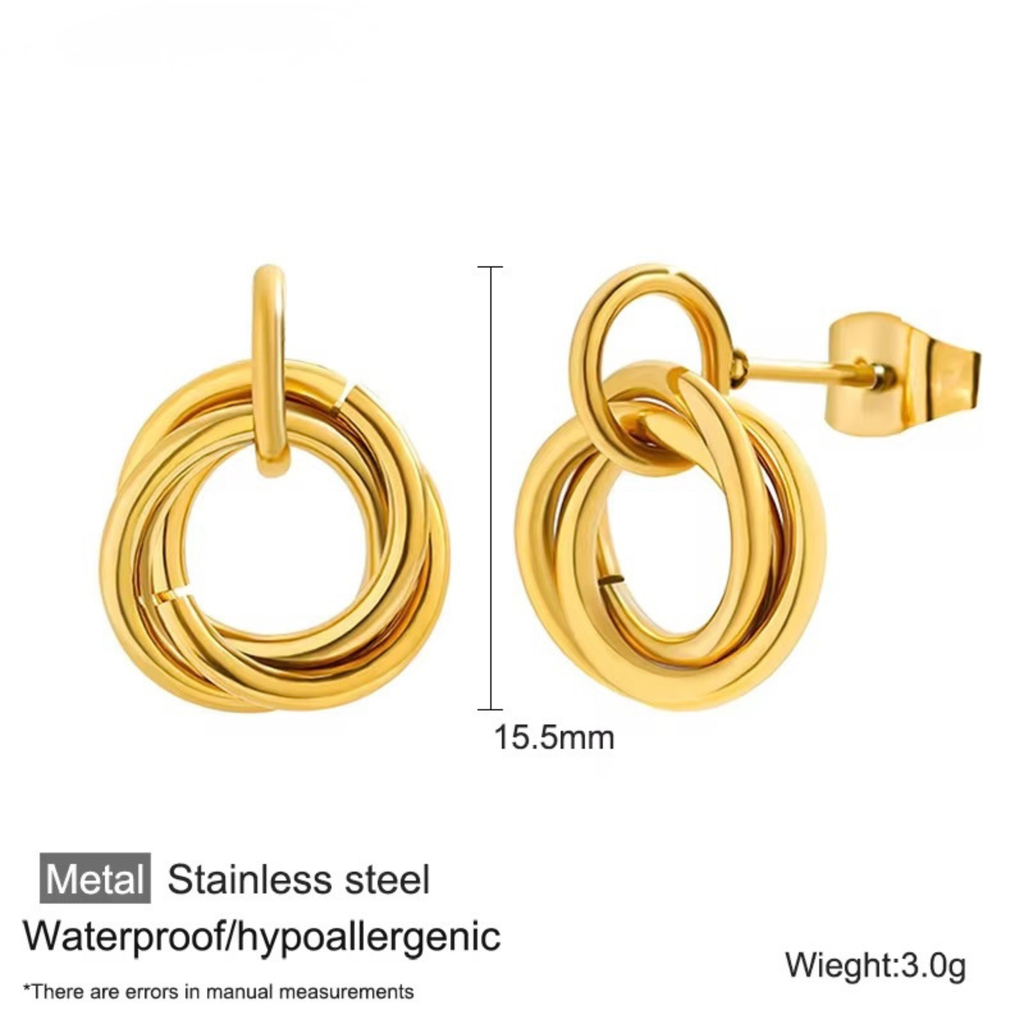 Spindle Gold Earrings