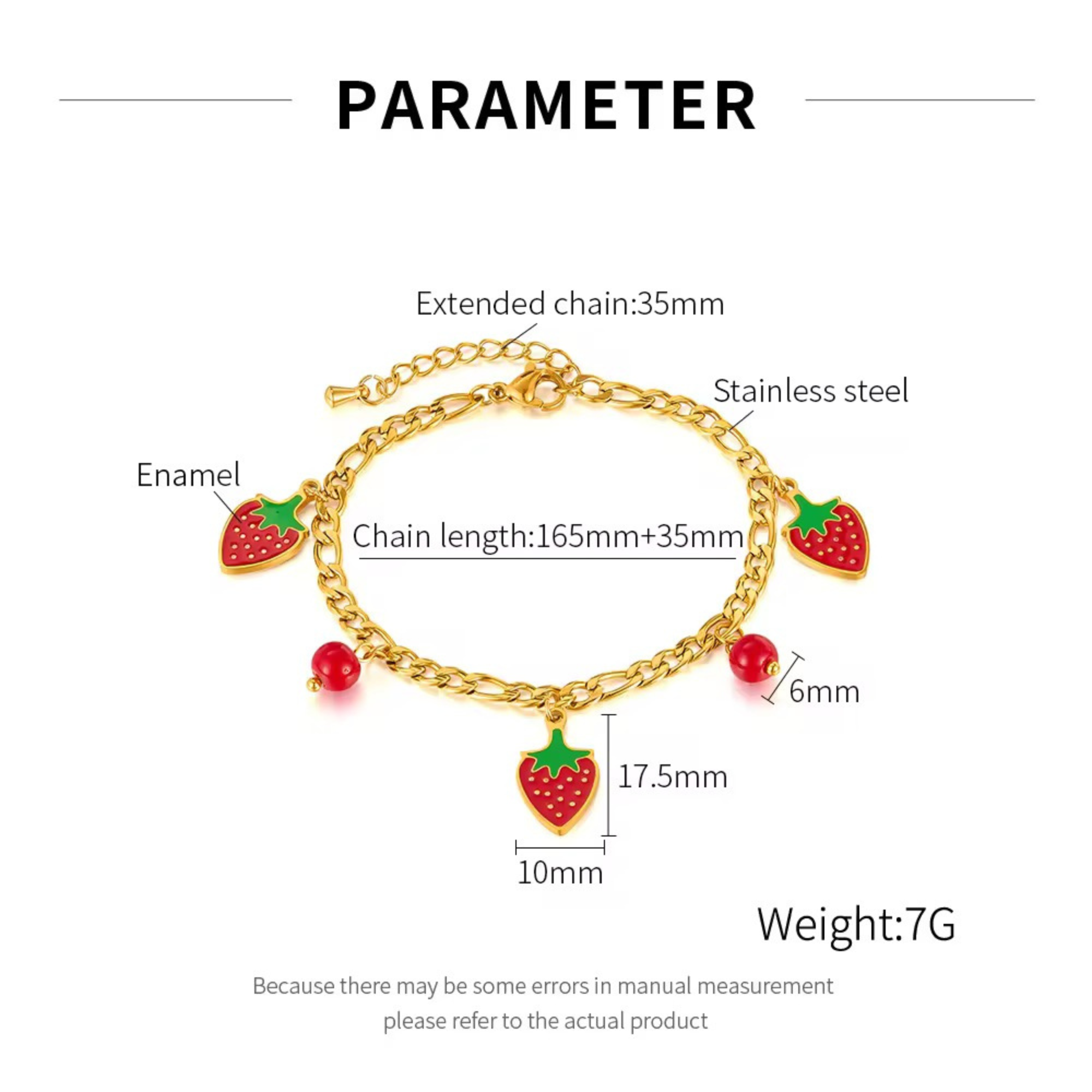 Strawberry Charm Bracelet