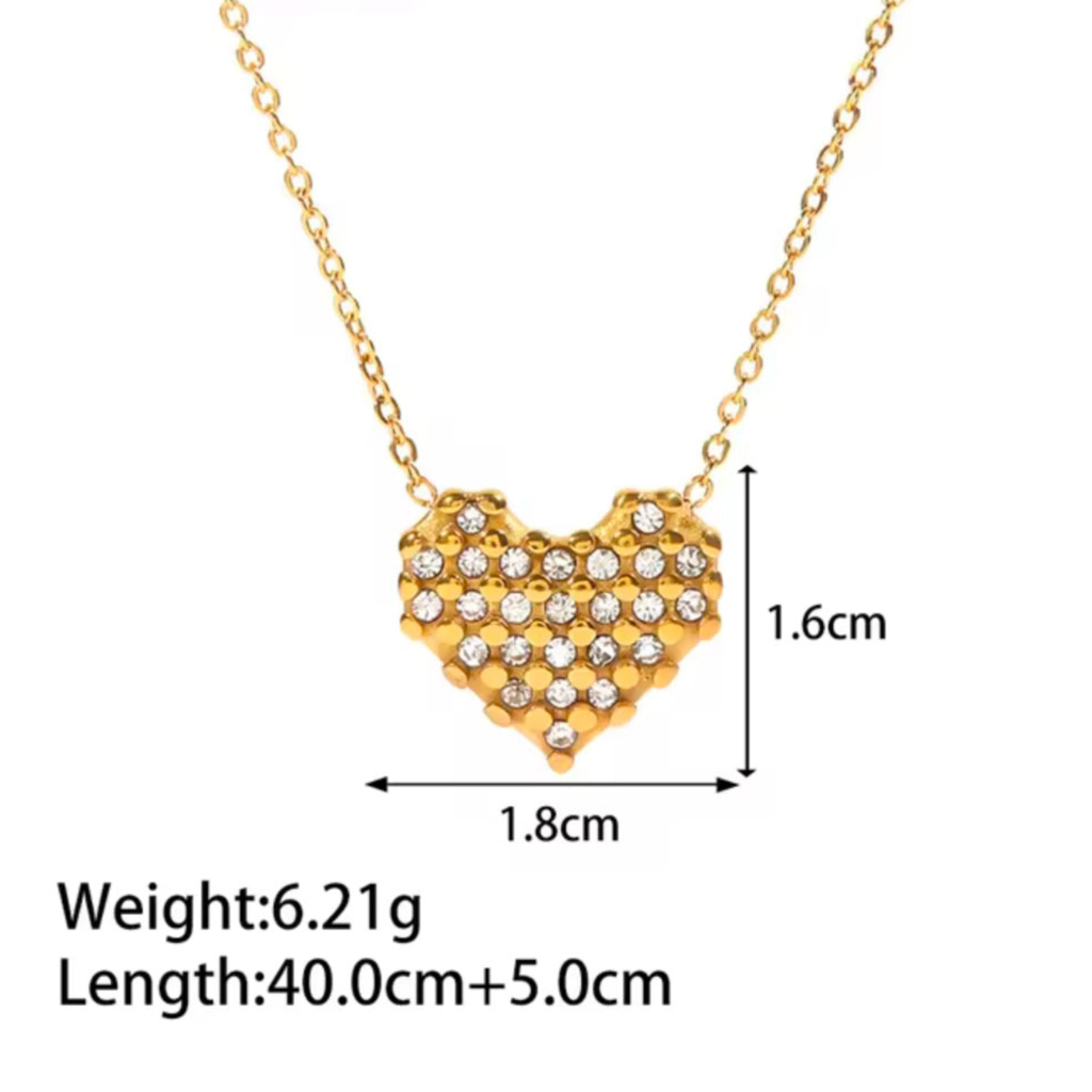Sparkling Heart Necklace