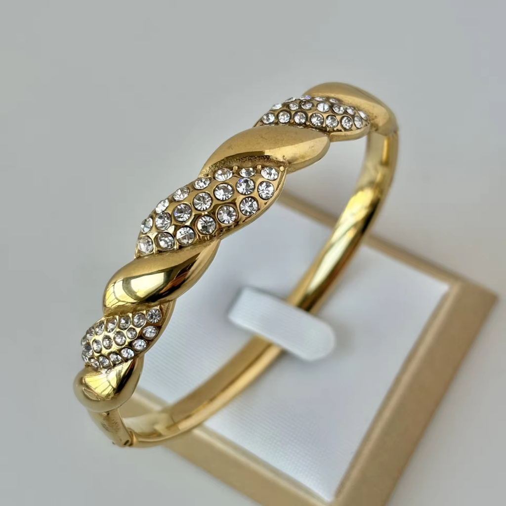 Twisted Crystal Bangle