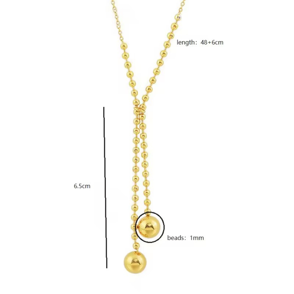 Dual Drop Ball Necklace