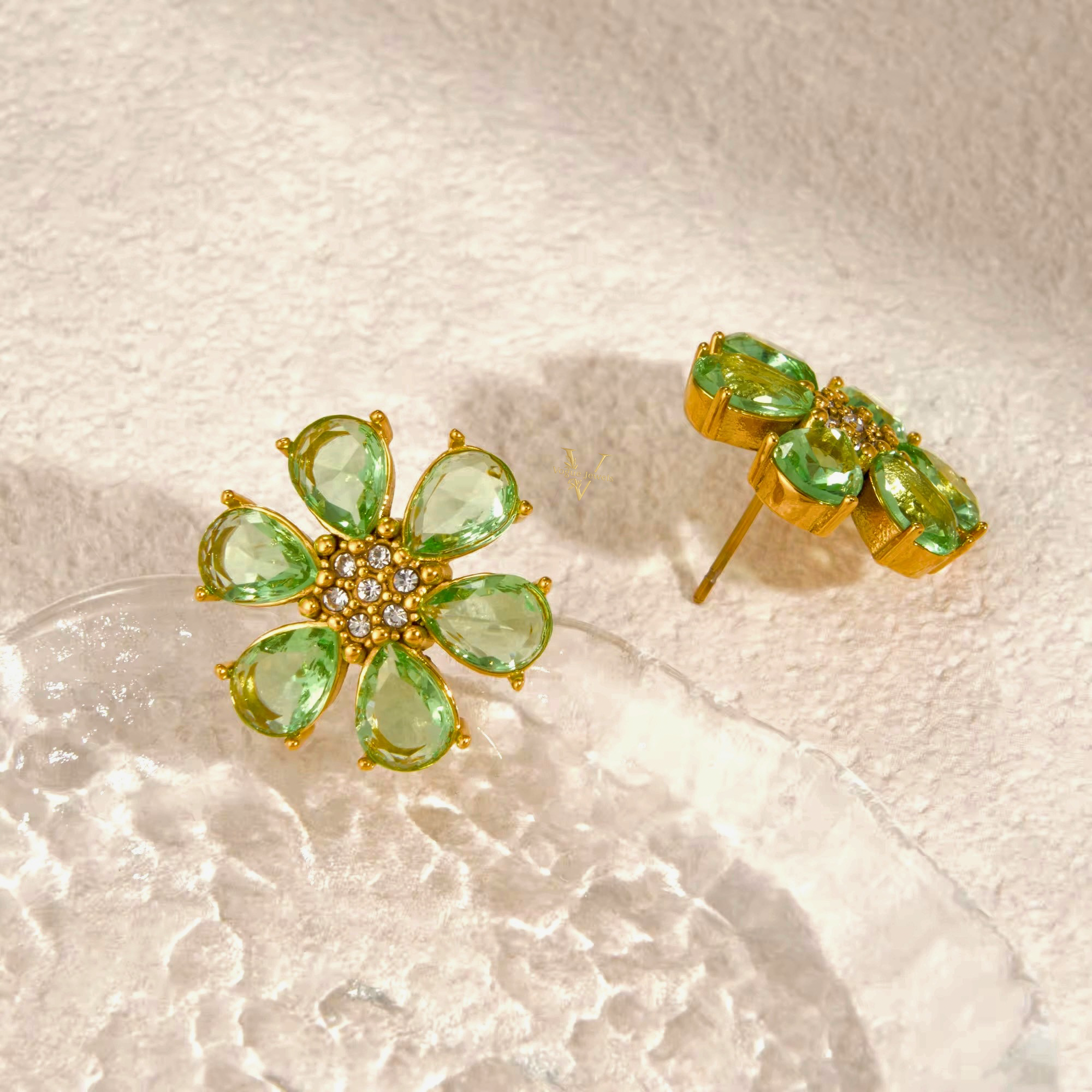 Emerald Bloom Earrings
