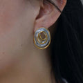 Orbit Luxe Dual-Tone Stud Earrings