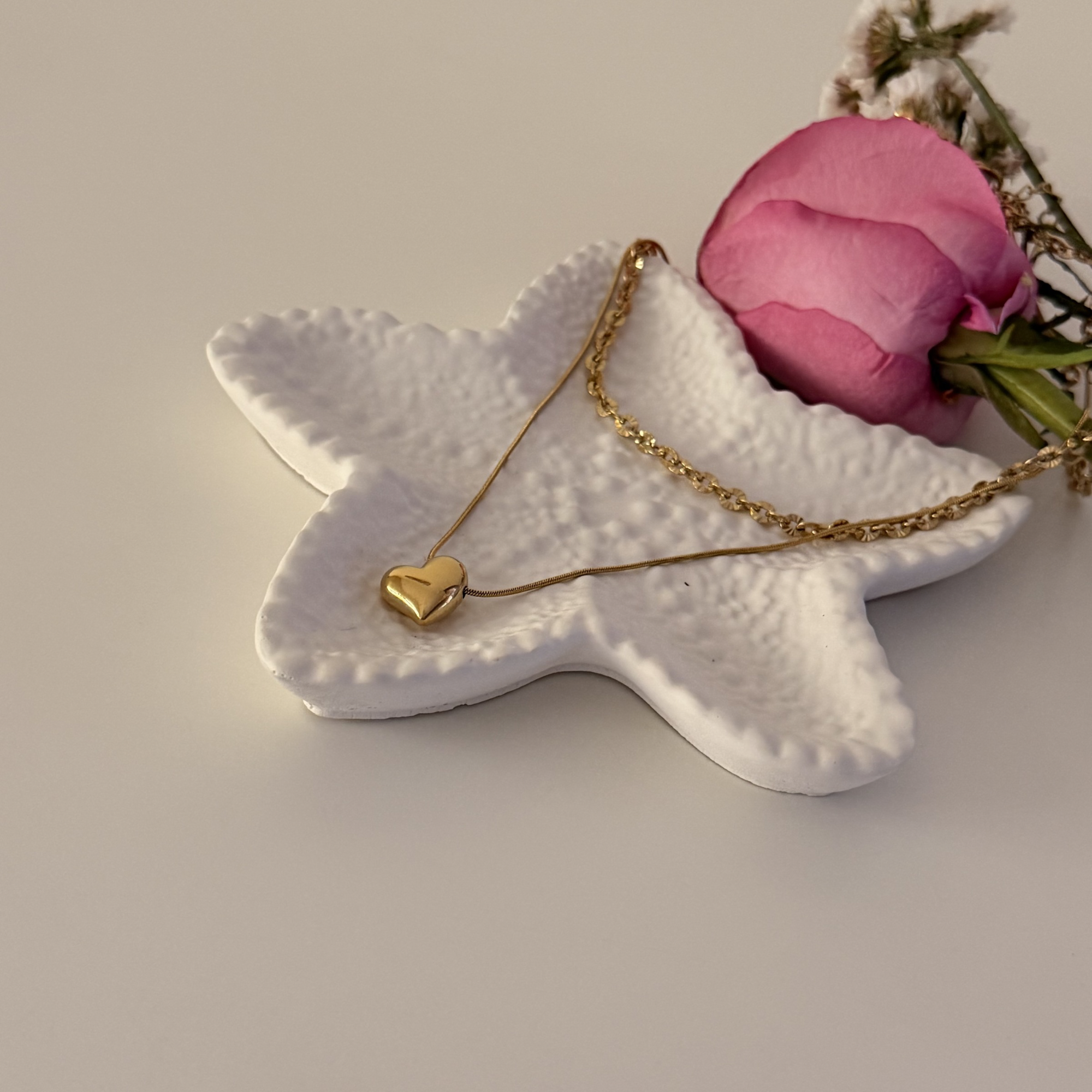 Double layered Heart Necklace
