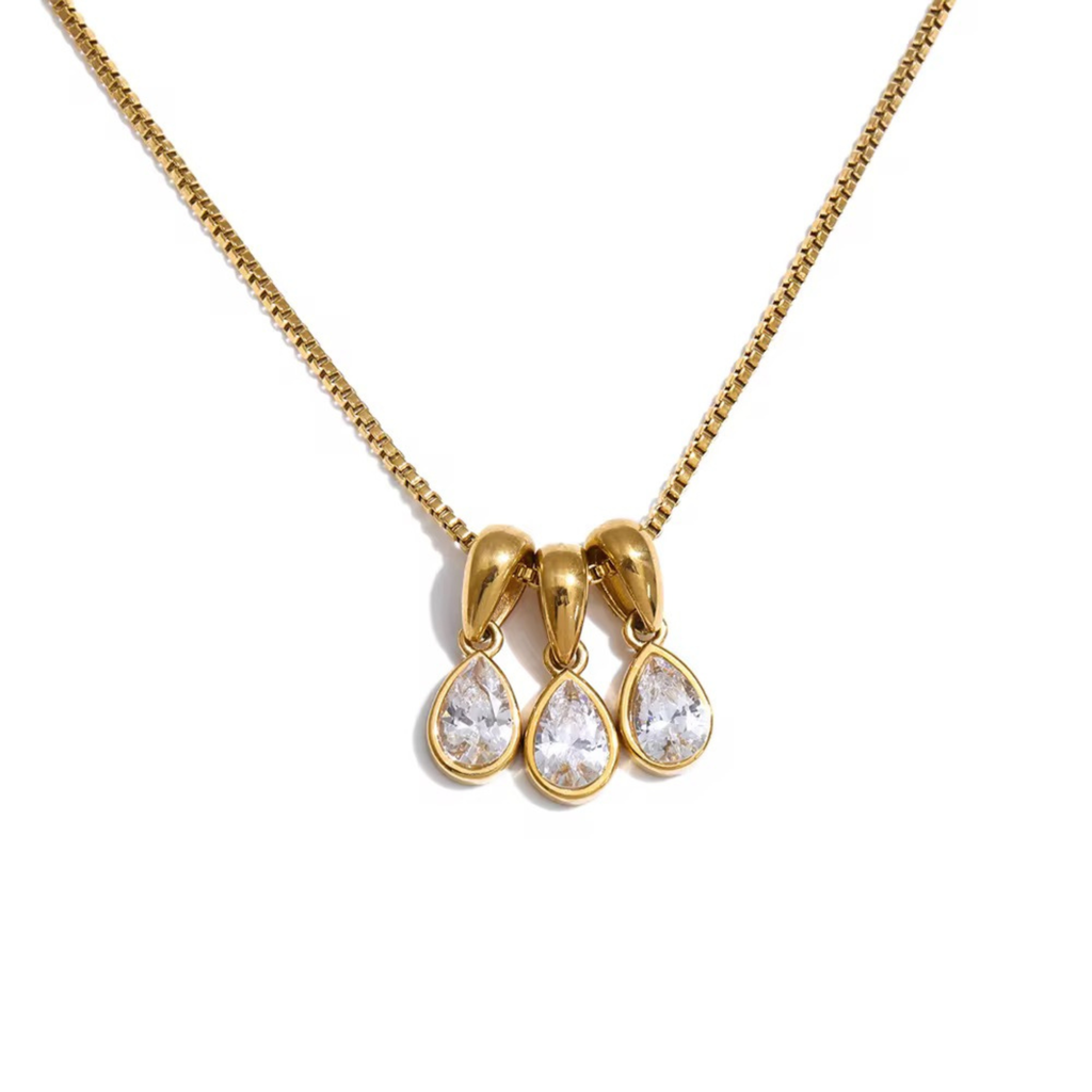 Teardrop Trio Necklace