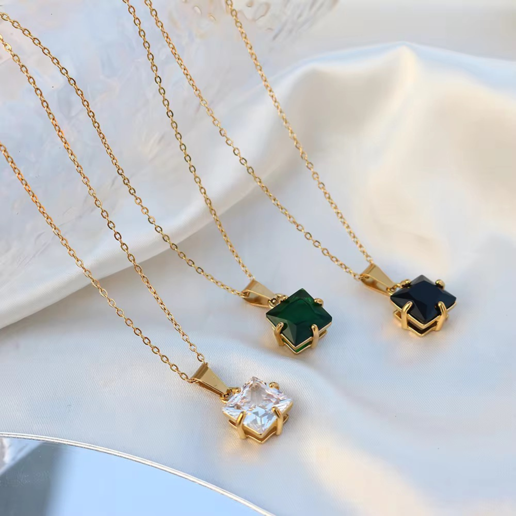 Brianna Square Zircon Necklace