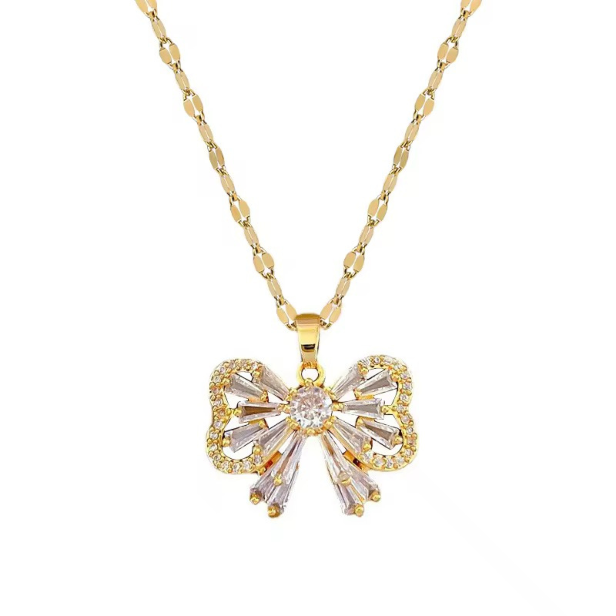 Dazzling Bow Necklace