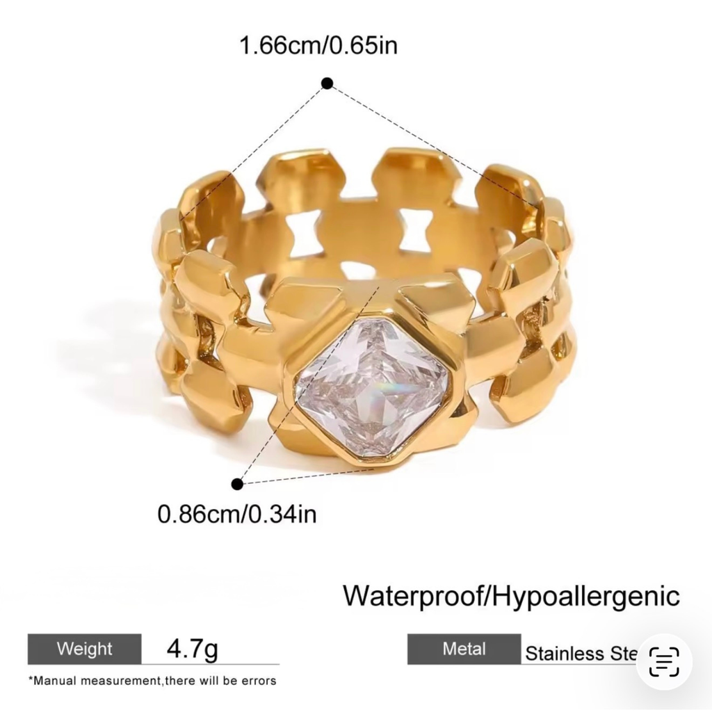 Regal link Stone Ring