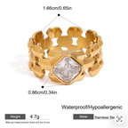 Regal link Stone Ring