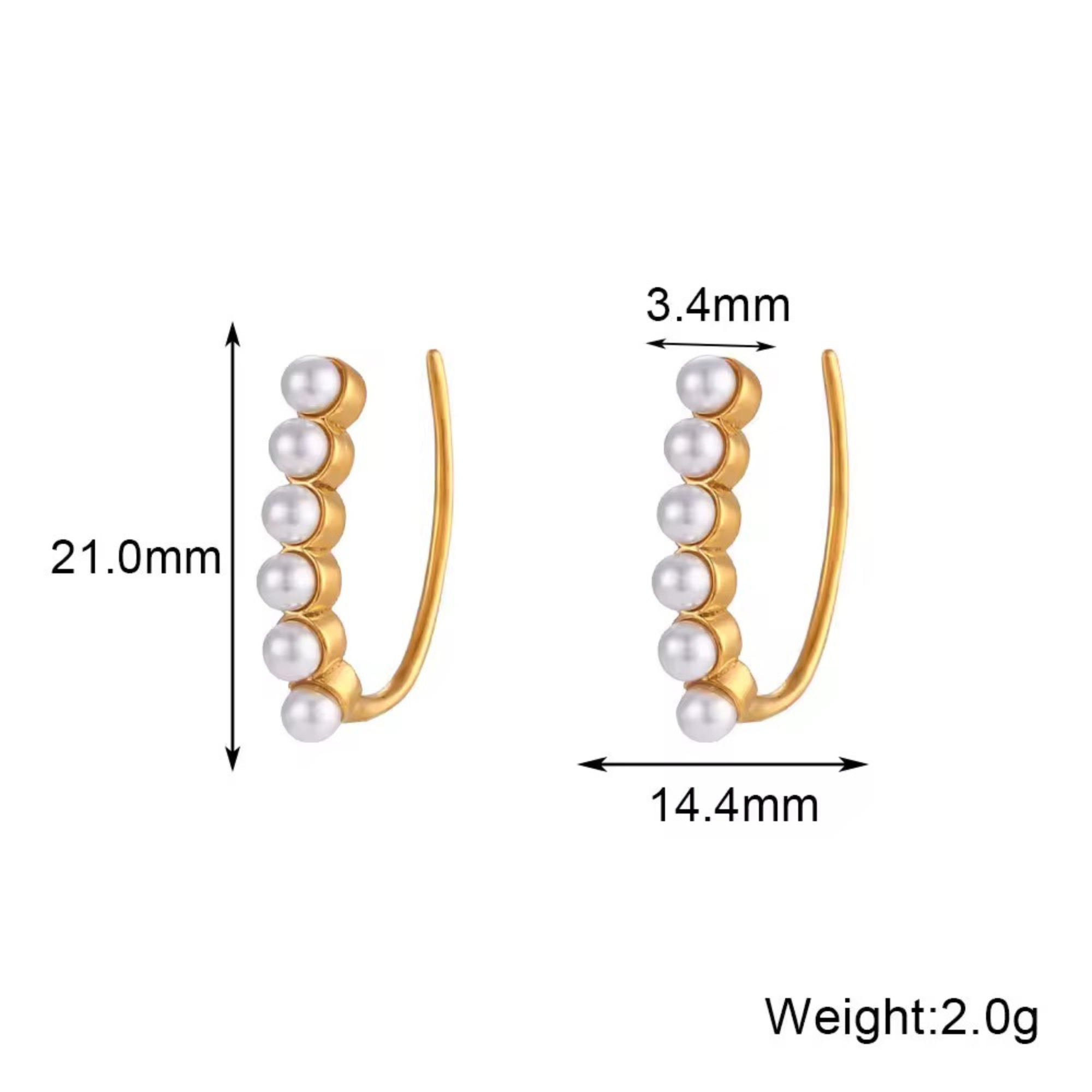Kayla U-Shaped Earrings