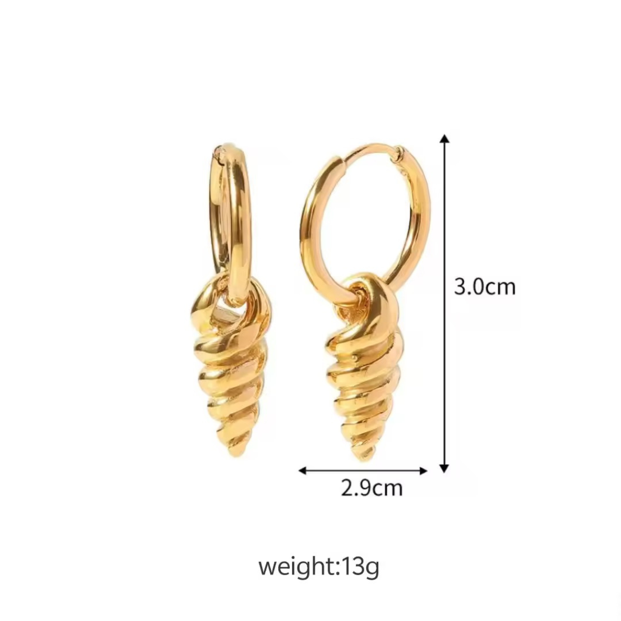 Chloe Shell Hoops