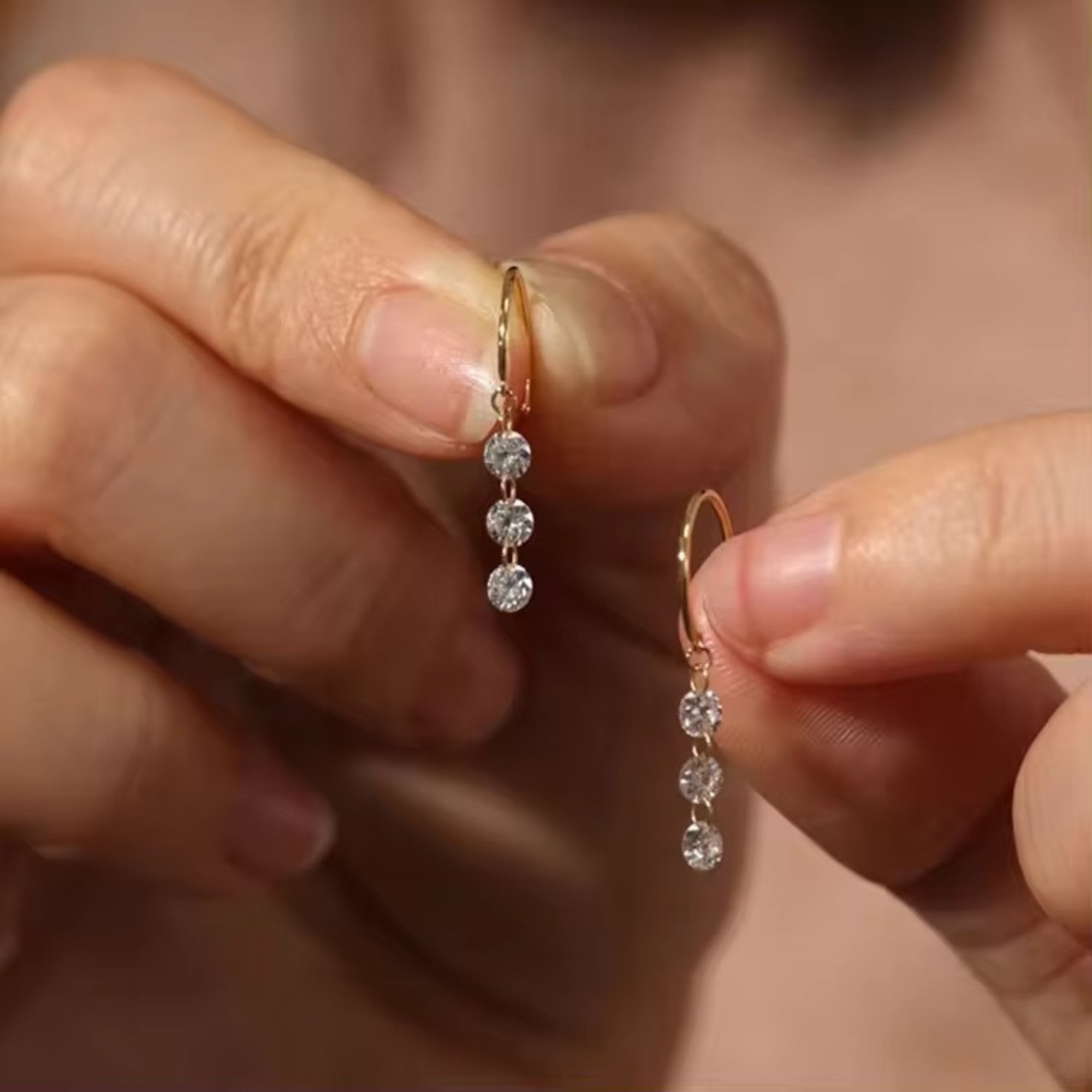 Zircon Drop Hoops
