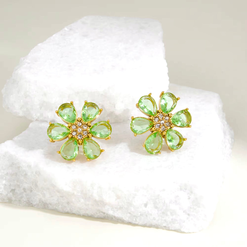 Emerald Bloom Earrings