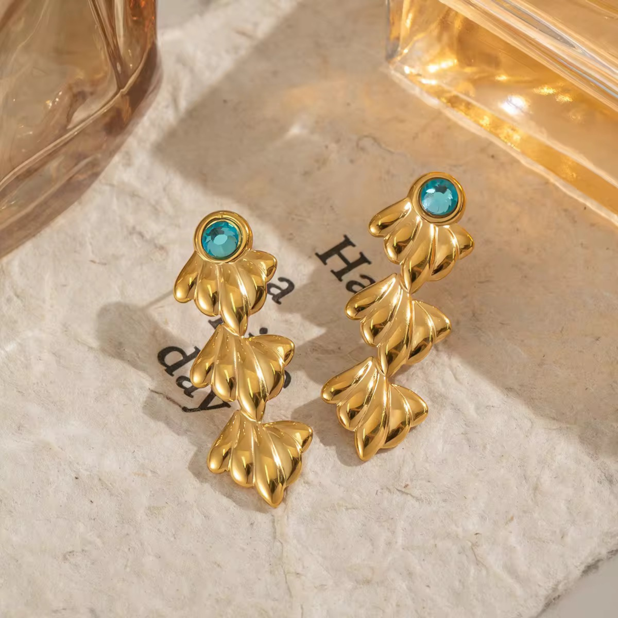 Blue Mist Drop Earrings