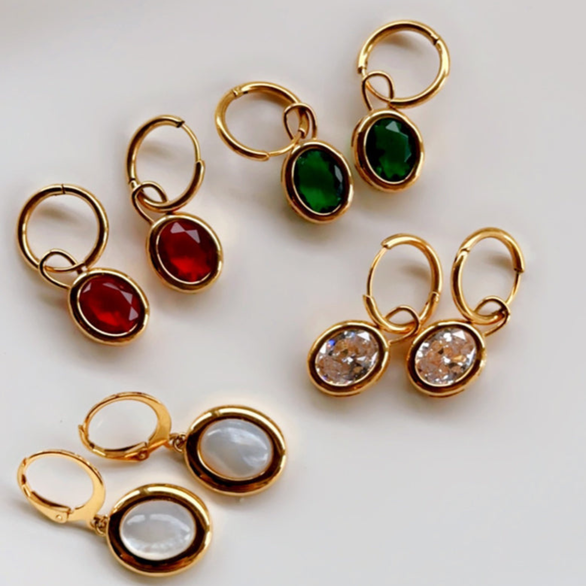 Elia Zircon Drop Hoops