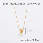 Bow Heart Necklace