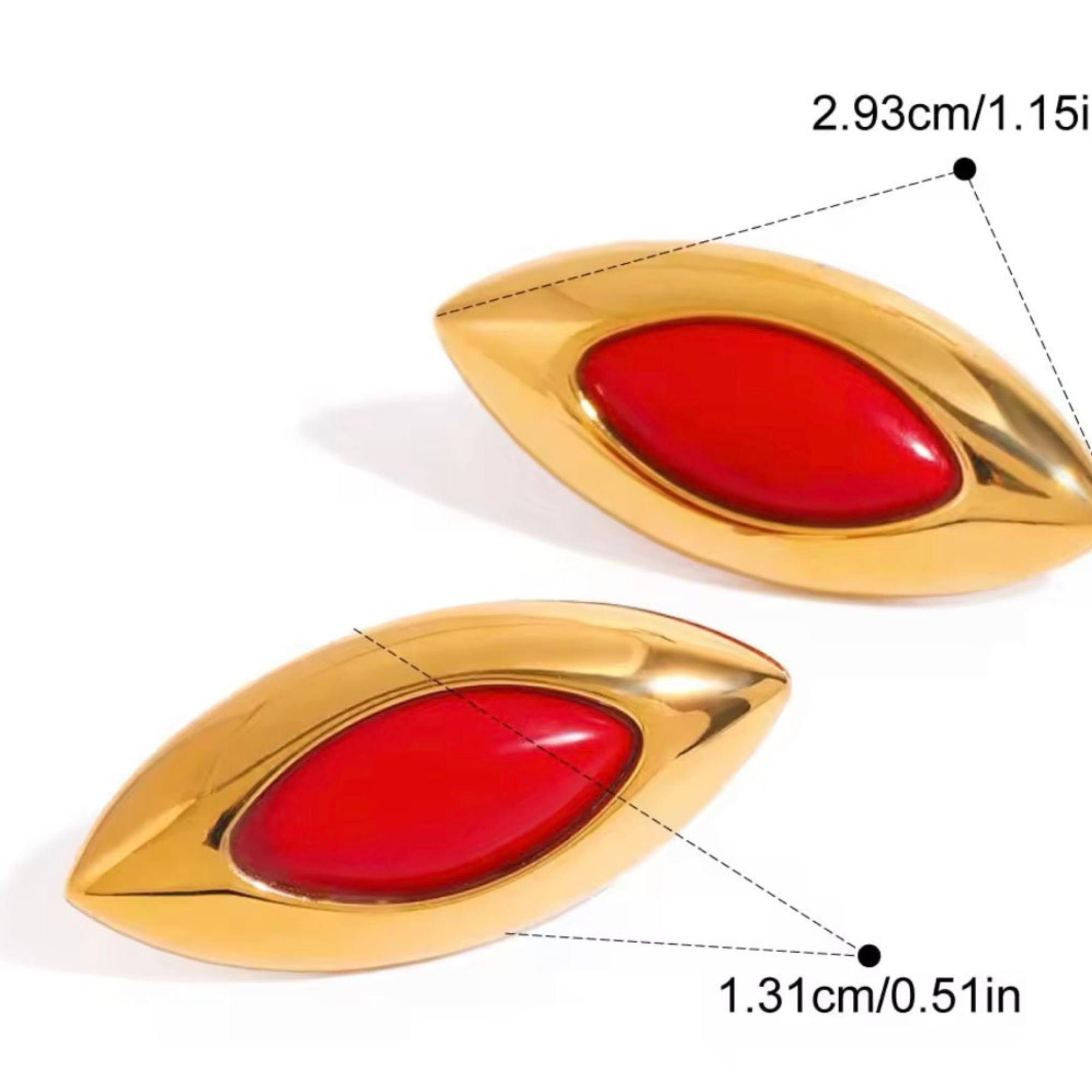 Crimson Leaf Studs